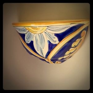 Hand Painted Italian Pottery Shelf